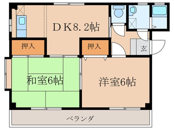 グランディア川北の物件間取画像